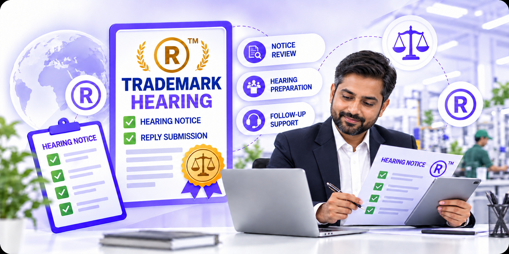 Trademark hearing support